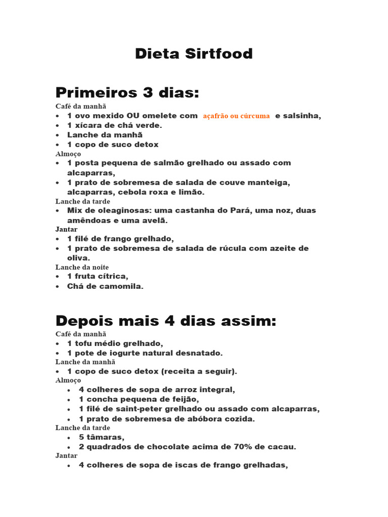 Dieta Sirtfood Pdf