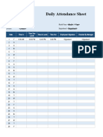 Daily Attendance Sheet