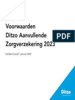 1022 Voorwaarden Ditzo Aanvullende Zorgverzekering 2023