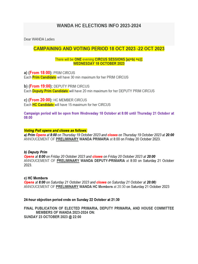 Wanda Hc Elections Schedule Info 2023 PDF