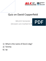 Revision Quiz For David Copperfield