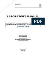 LAB MANUAL General Chemistry 105 v2.0