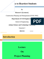 Project Planning and CPM