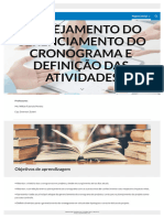 Planejamento Do Gerenciamento Do Cronograma e Definição Das Atividades