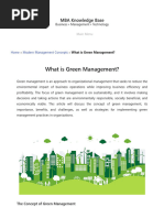 What Is Green Management-MBA Knowledge Base