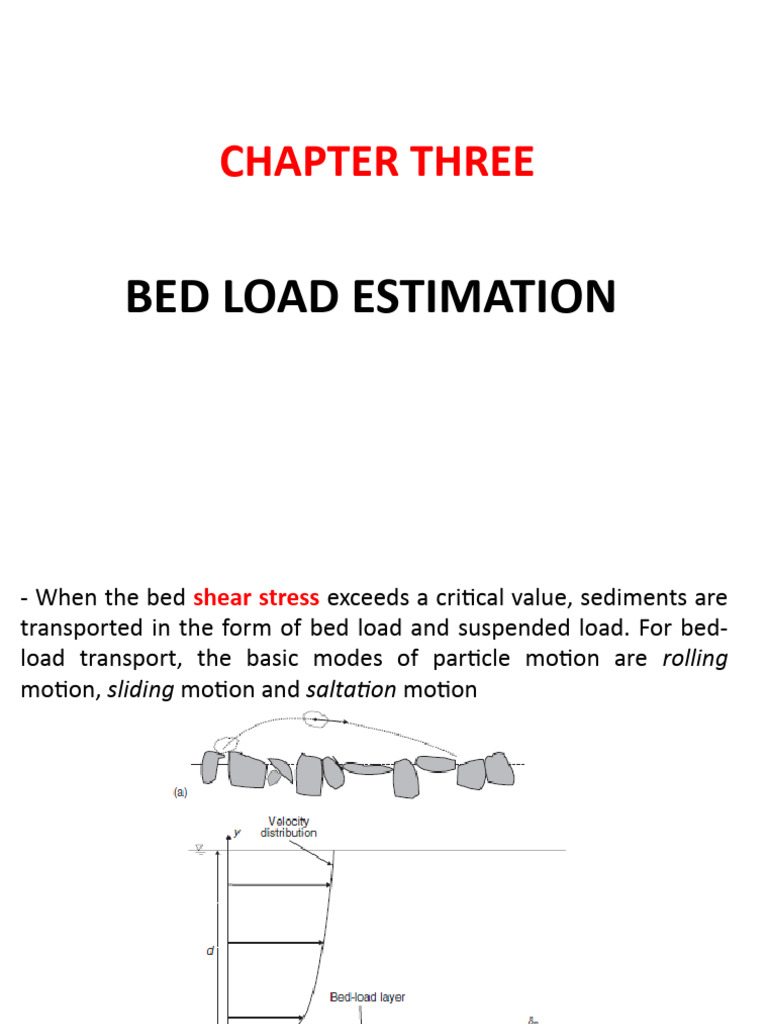 Chapter 3 Bed Load Estimation PDF Sediment Mechanics
