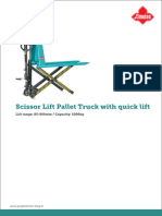Scissor Lift Pallet Truck (1000kg) - Specsheet