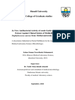 In-Vitro Antibacterial Activity of Crude Garlic (Allium Sativum Extract Against Clinical Isolate of Methicillin Resista