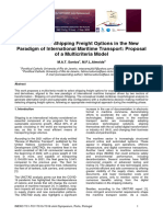 Selection of Shipping Freight Options in The New Paradigm of International Maritime Transport: Proposal of A Multicriteria Model