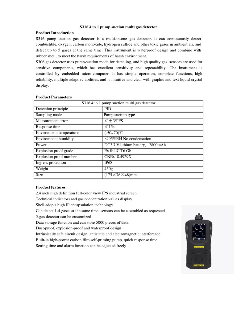 Multi Gas Detector PDF