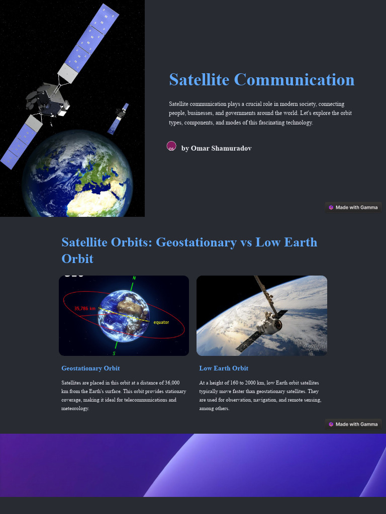 Satellite Communication Explained: Orbits & Modes | PDF ...