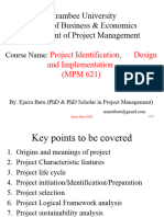 Project Identification, Design and Implementation MPM 621 CHAP ONE
