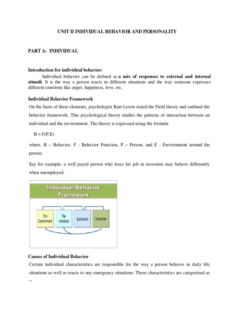 Organization Behaviour Unit 2 Pdf Job Satisfaction Attitude