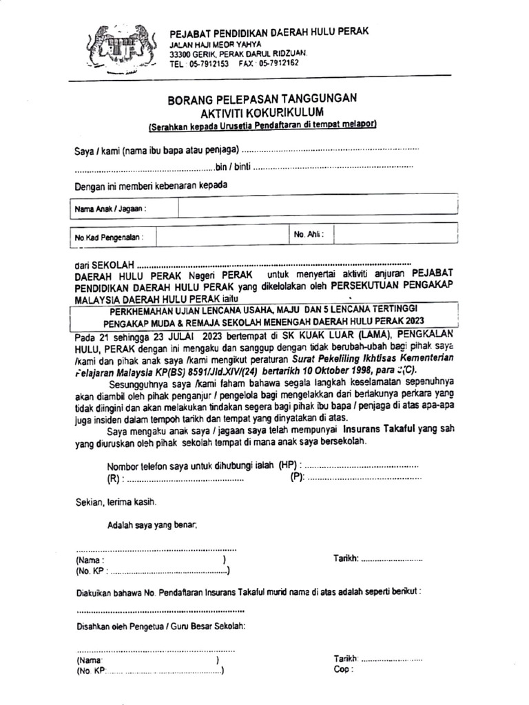 Borang Pengakap | PDF