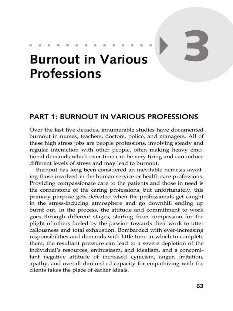 47 Burnout in Various Professions | PDF | Occupational Burnout ...