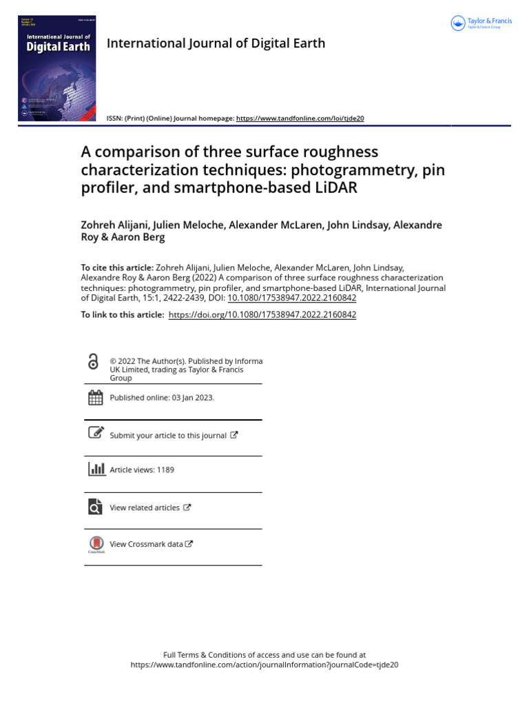 A Comparison of Three Surface Roughness Characterization Techniques
