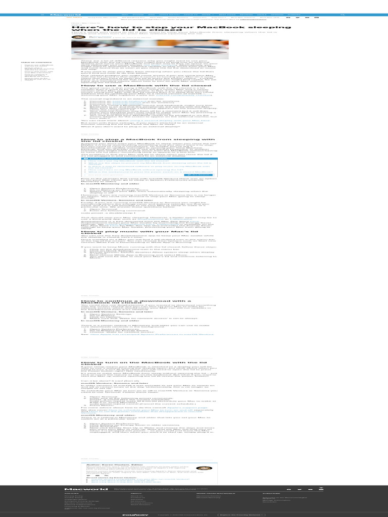 How To Use Macbook With Lid Closed Pdf Mac Os Product Introductions