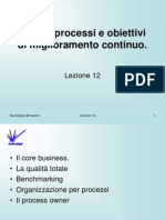 Sociologia del lavoro 12 - Miglioramento continuo