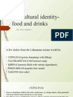 My Cultural Identity Food and Drinks