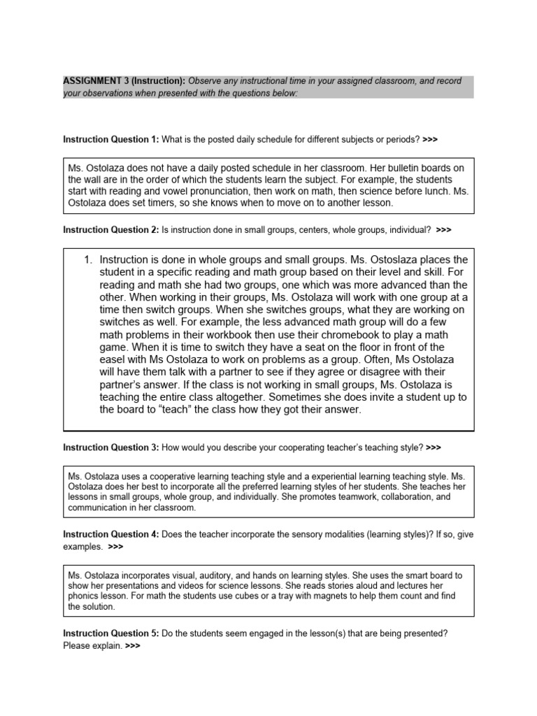 Assignment 3 Instruction - 1 | PDF | Learning Styles | Learning