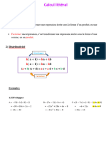 N2 Calcul Littéral Partie 1