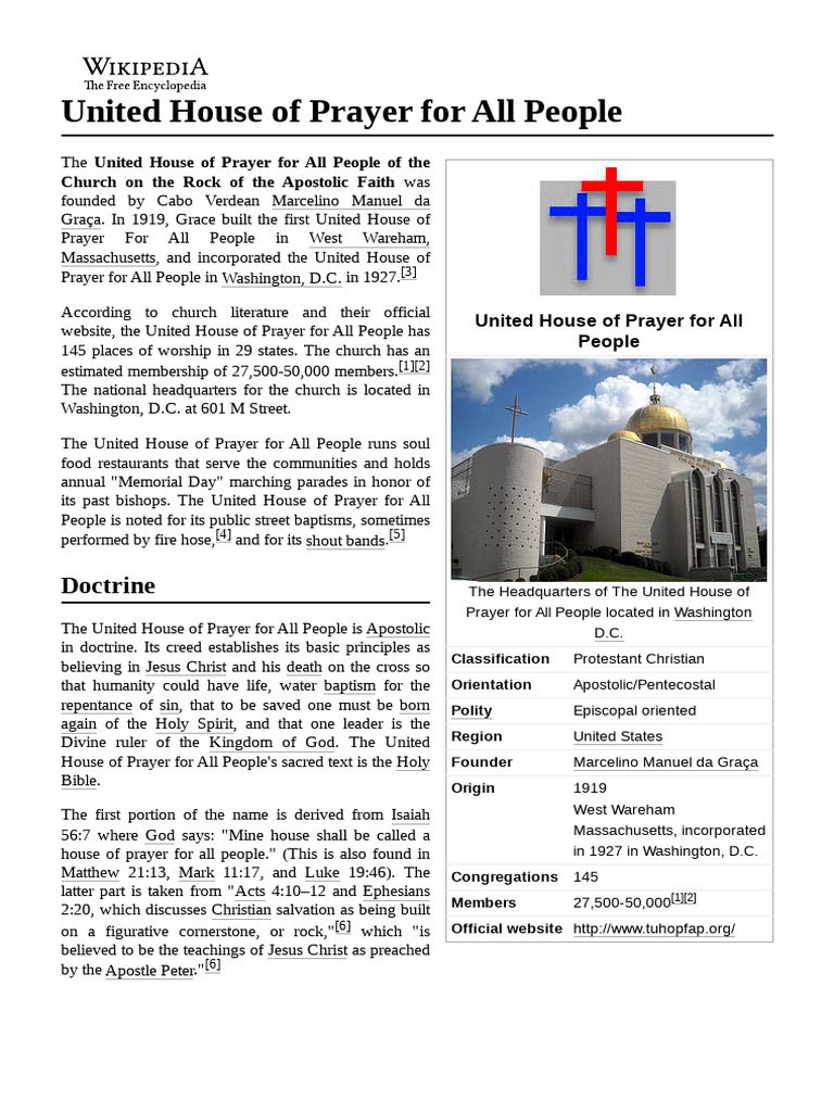 United House of Prayer For All People PDF