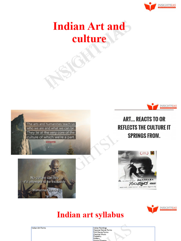 Indian Art and Culture Guide for UPSC | PDF | Vedas | Ramayana