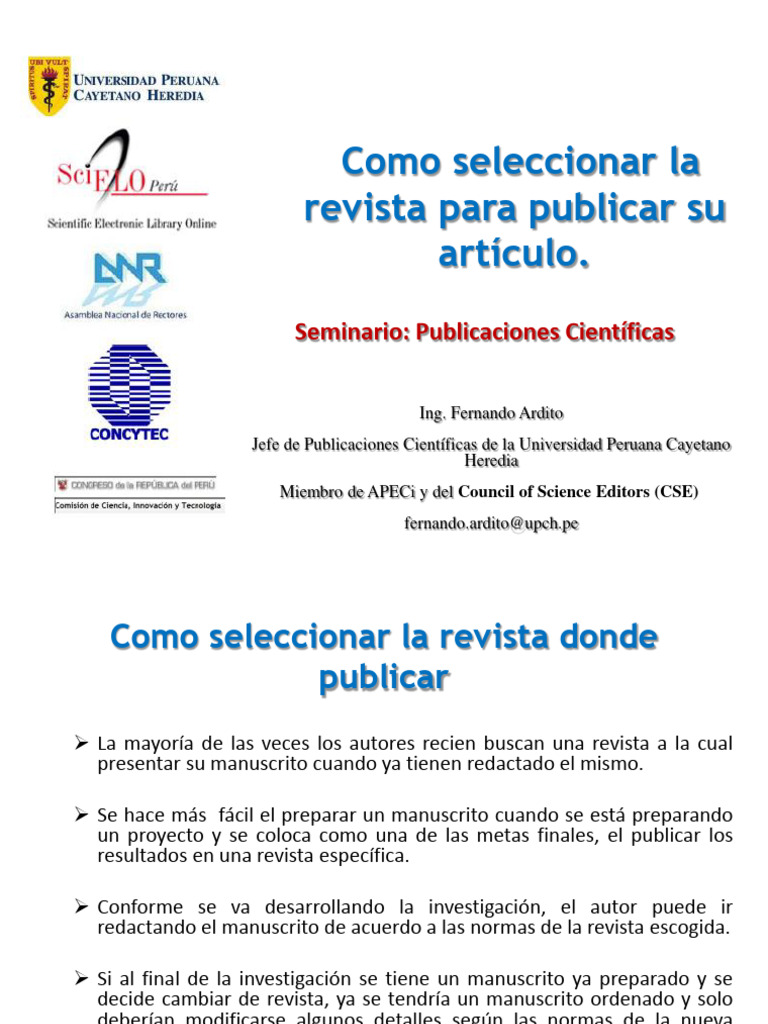 Cómo elegir la revista para publicar | PDF | Publicación | Autor