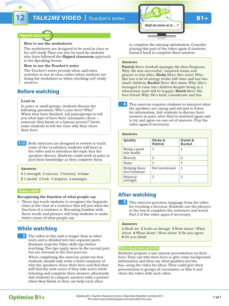 Opt B1plus T2m Unit 12 Tn Pdf Career Growth