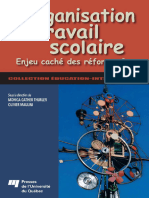 L'Organisation Du Travail Scolaire (Enjeu Caché Des Réformes)