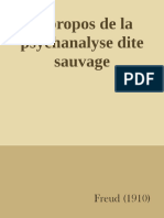 À Propos de La Psychanalyse Dite Sauvage (1909)