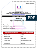Chapter - 6 CSS3 Shorthand Properties