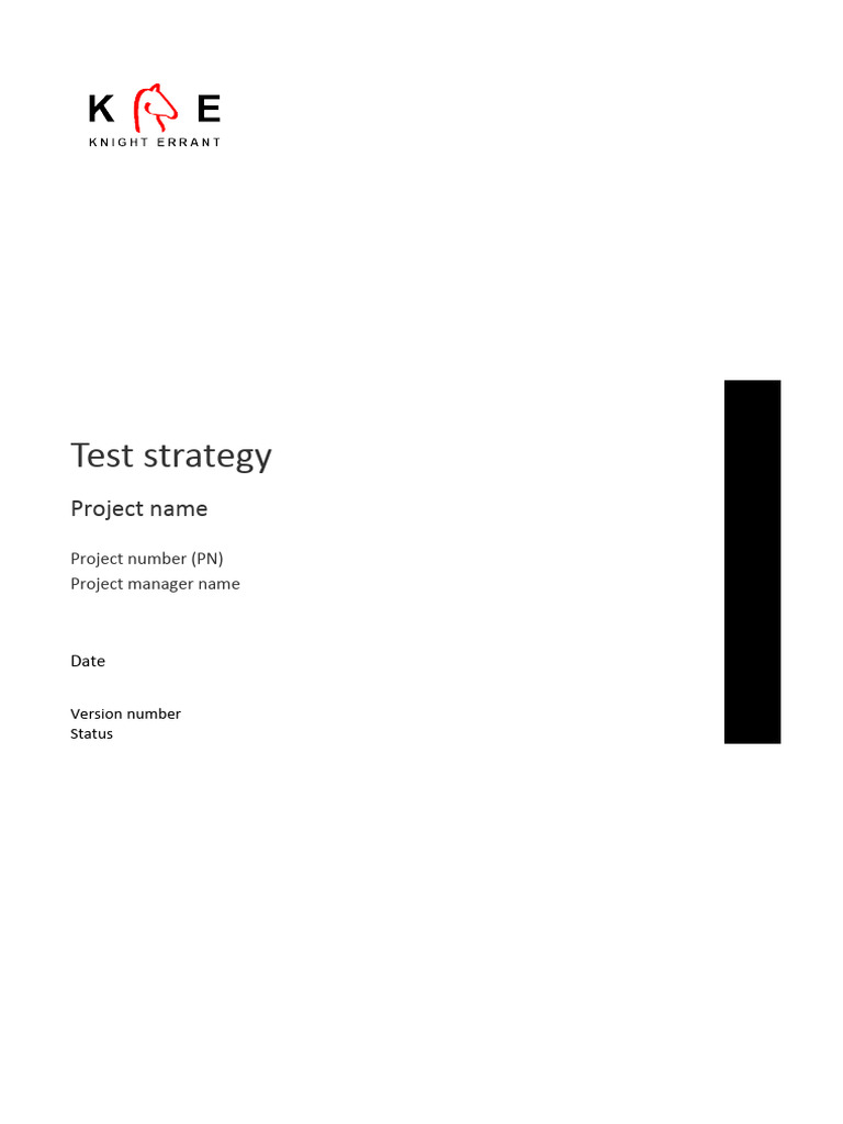 Test Strategy Template Example