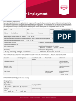 Retail Job Application Form