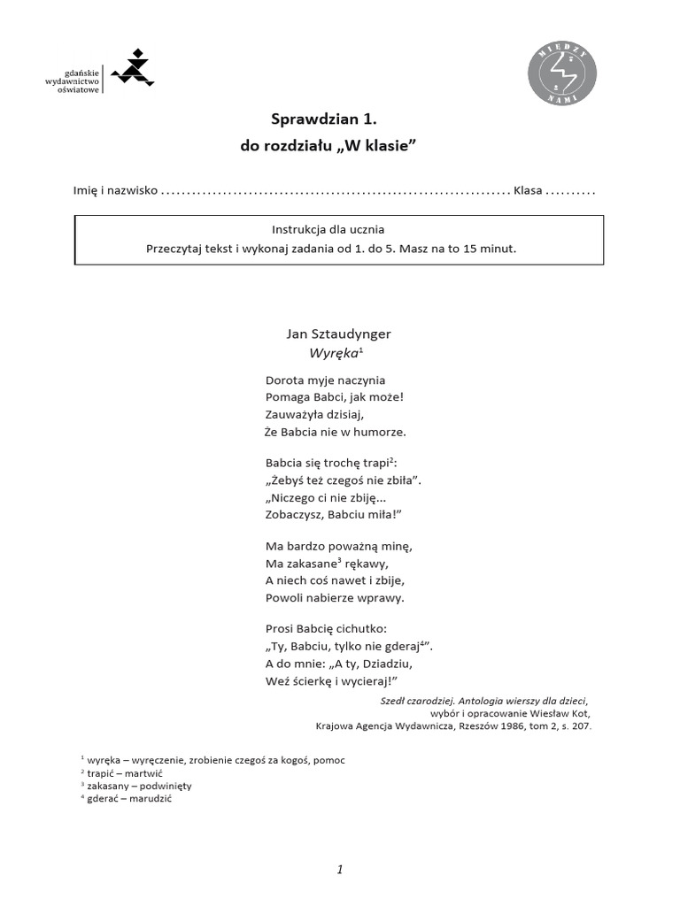 7 1 Test W Klasie PDF | PDF