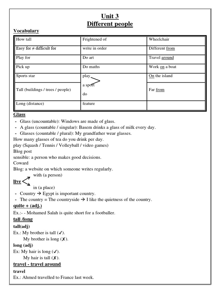 Booklet O.L - (Unit 3,4) Answers | PDF