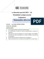 Evaluación Parcial Matemática Discreta - Retroalimentación