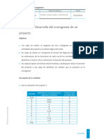 Desarrollo Del Cronograma de Un Proyecto