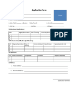 Application Form