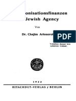 Arlosoroff, Chaim - Die Kolonisationsfinanzen Der Jewish Agency 