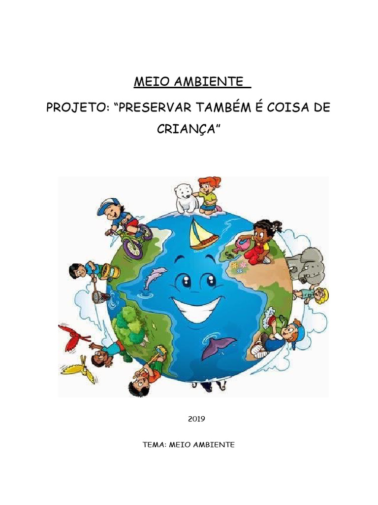 Projeto de Educação Ambiental Infantil | PDF | Ambiente natural ...