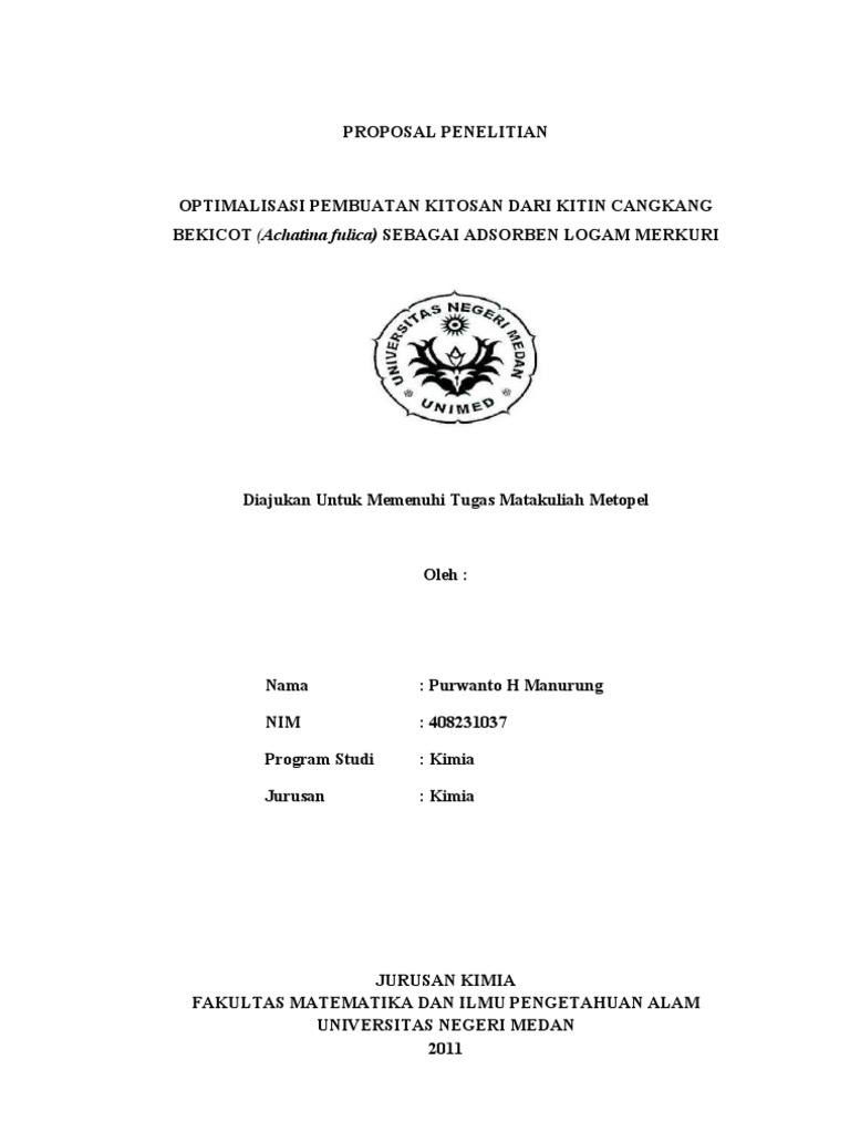 Tugas Proposal Kimia