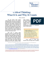 Critical Thinking What It Is and Why It