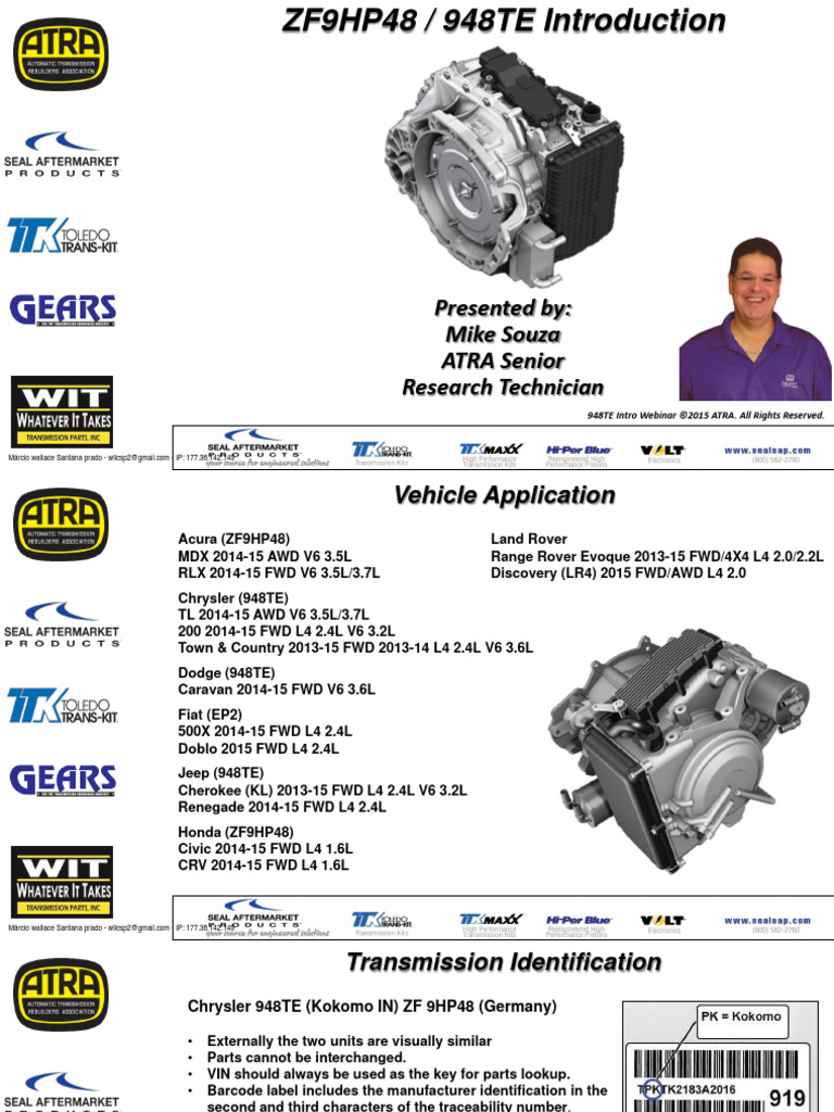 ZF9HP48 and 948TE Transmission Overview | PDF | Clutch | Manual ...