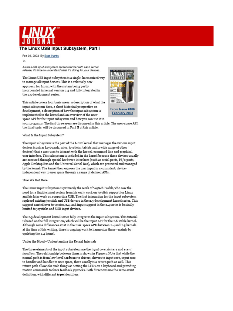 The Linux USB Input Subsystem, Part I - Brad Hards - LINUX Journal ...