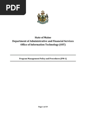 Program Management Policy
