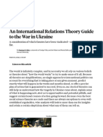 An International Relations Theory Guide To Ukraine's War