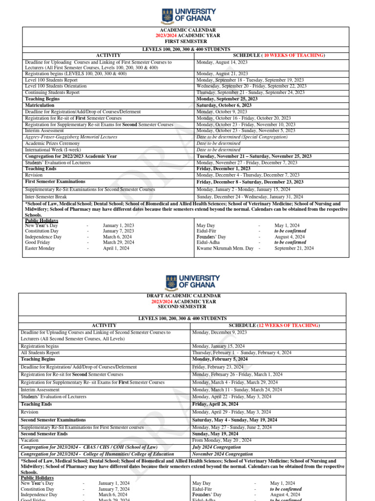 2023/2024 Academic Calendar Overview | PDF | Academic Term | Public ...