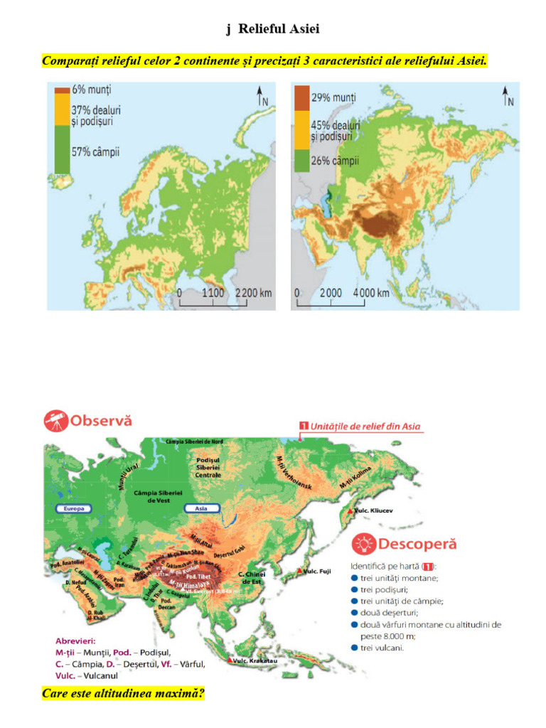 Relieful - Asiei 2023 | PDF