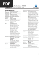 K Minolta Bizhub 958 - 808 - Specifications Sheet